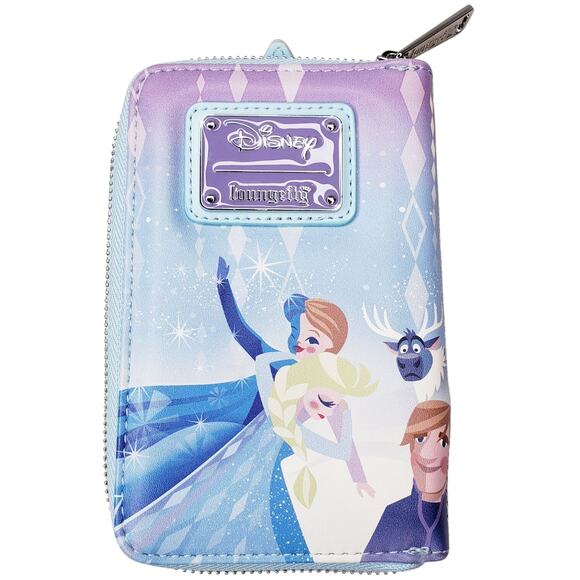 Loungefly x Disney Handbags - LOUNGEFLY X DISNEY FROZEN Princess Castle Zip Around Wallet Blue White Purple